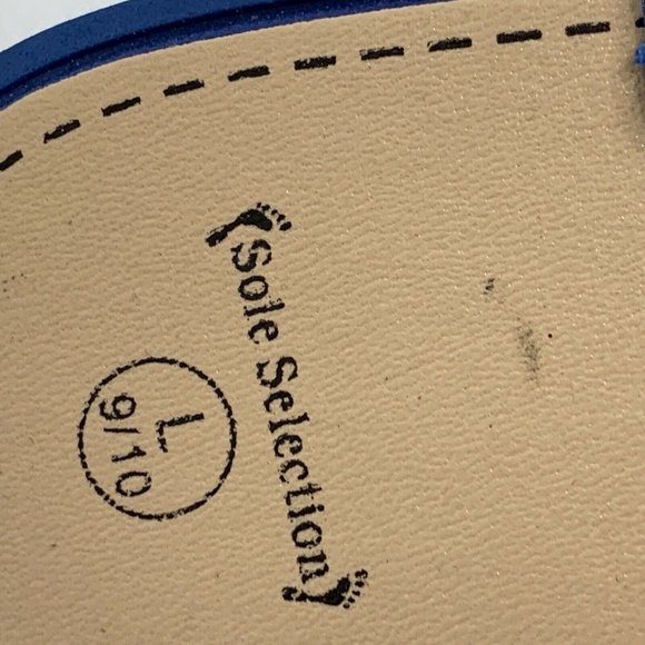 Sole Selection Womens Sz L 9 10 New Blue flip flop - Picture 6 of 7